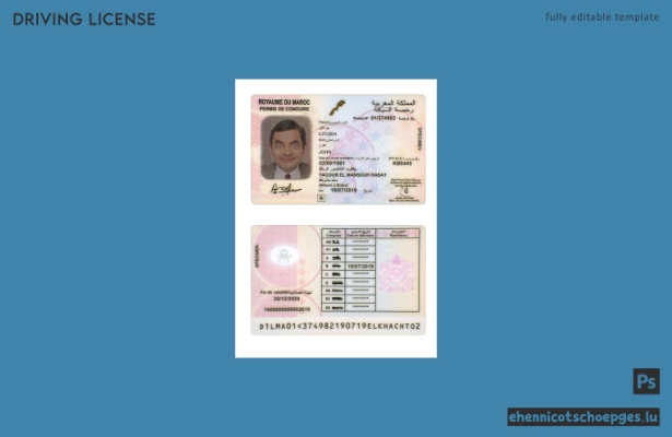 Beispiel für einen marokkanischen Führerschein